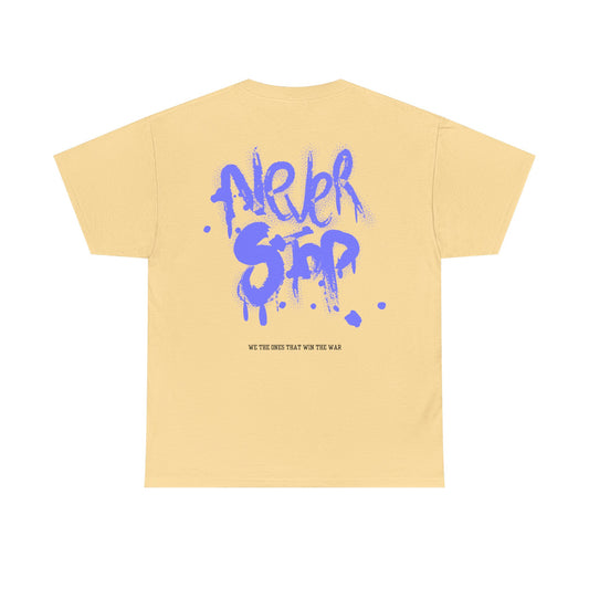 Never Stop Graphic Tee - black logo