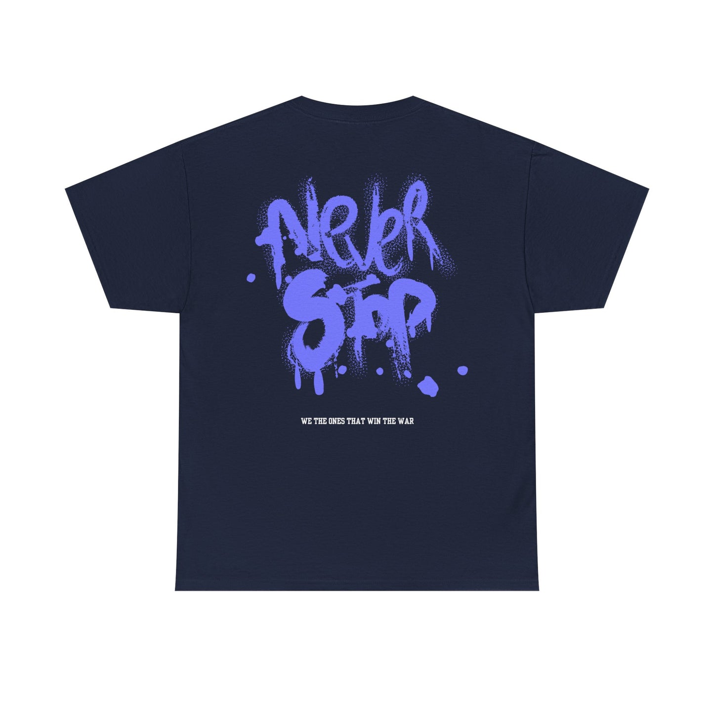 Never stop graphic tee - white logo