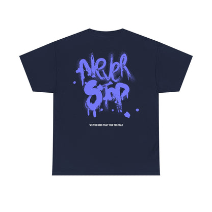 Never stop graphic tee - white logo