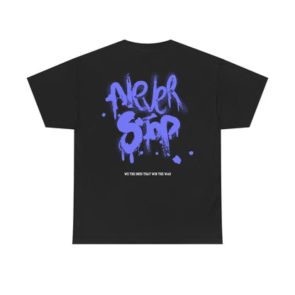 Never stop graphic tee - white logo